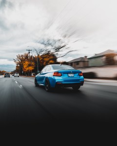 2016 Blue BMW 2 series rear driving Kelowna